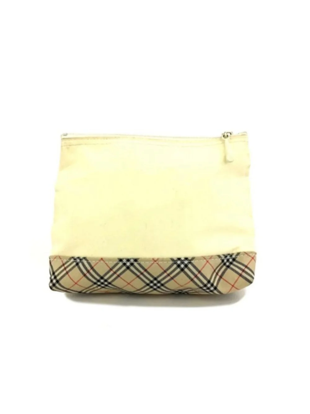 Women's Burberry Beige & Black Plaid Cosmetic Bag One Size